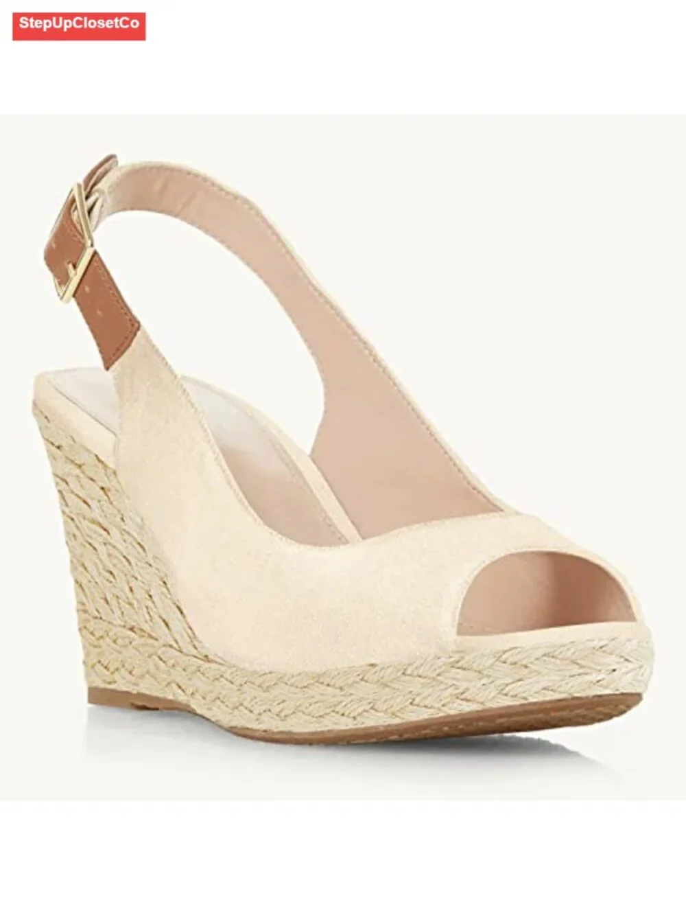 Wedge Sandals Peep Toe Espadrilles Platform Ankle Strap Slingback Summer Shoes